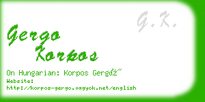 gergo korpos business card